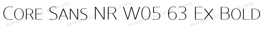 Core Sans NR W05 63 Ex Bold字体转换